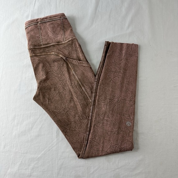 Lululemon Women's Fast Free Tight II 25" Ice Dye *Non-Reflective Brown Size 4 - Picture 1 of 10